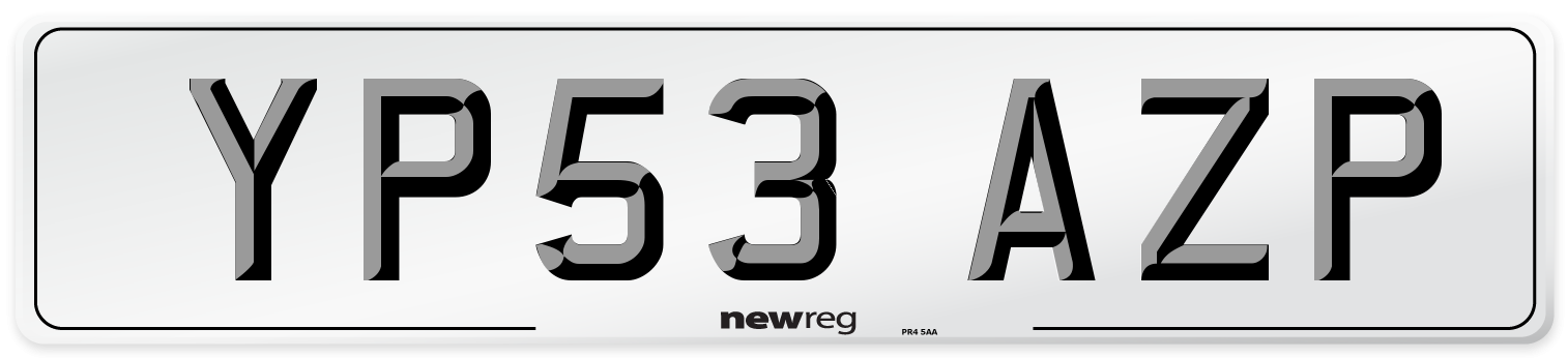 YP53 AZP Number Plate from New Reg